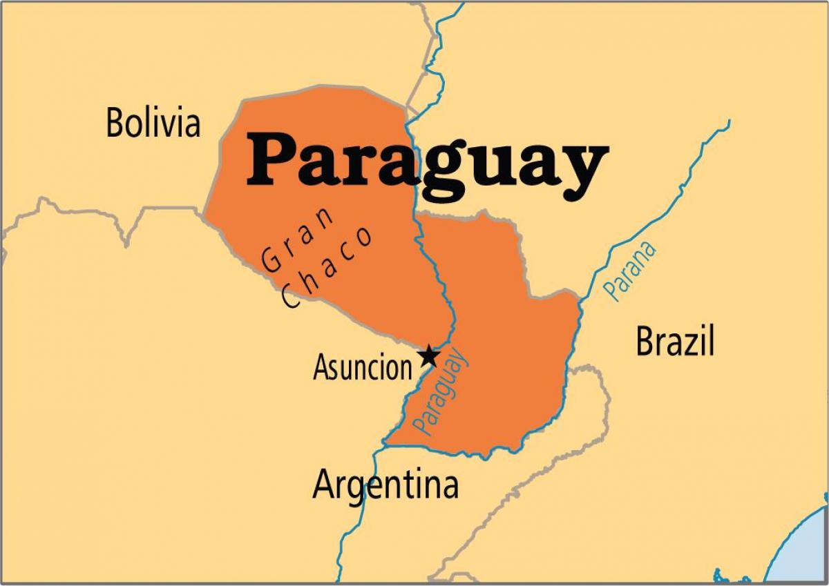 kapitāla Paragvajas karte