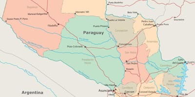 Paragvaja asunción karte