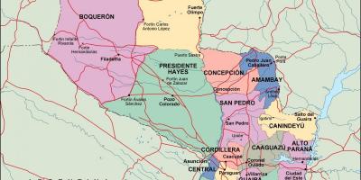 Karte politiskā Paragvaja
